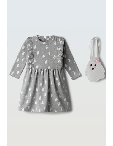 EBITA FASHION Παιδικό Φόρεμα 2τμχ Γκρι