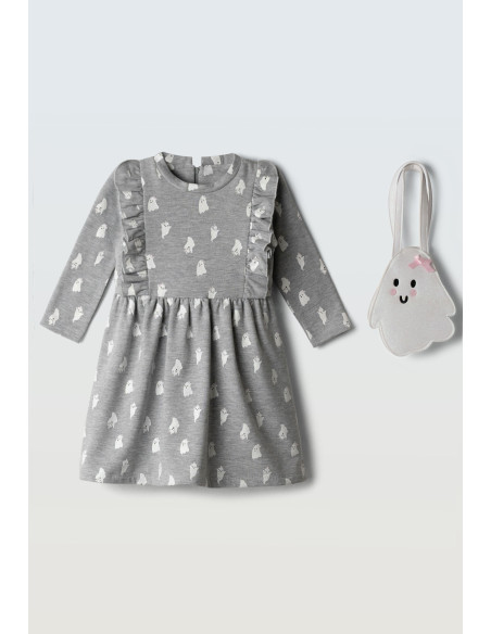 EBITA FASHION Παιδικό Φόρεμα 2τμχ Γκρι