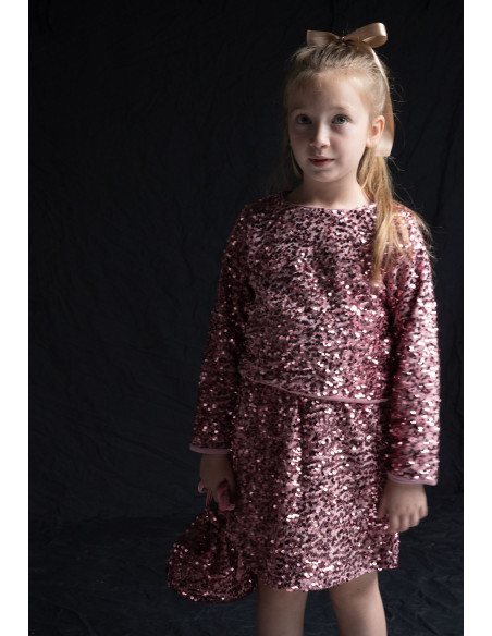 EBITA FASHION Παιδικό Σετ Φούστα Παγιέτα 3τμχ Ροζ