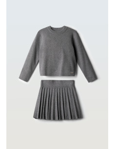 EBITA FASHION Παιδικό Σετ Φούστα 2τμχ Ανθρακί