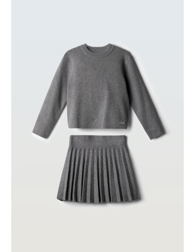 EBITA FASHION Παιδικό Σετ Φούστα 2τμχ Ανθρακί