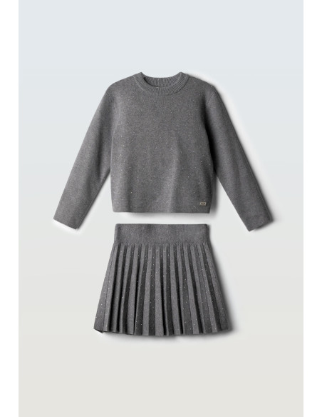 EBITA FASHION Παιδικό Σετ Φούστα 2τμχ Ανθρακί