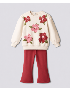 NEK KIDSWEAR Παιδικό Σετ Φόρμα 2τμχ Eκρου