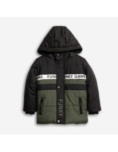 FUNKY FOR BABY Παιδικό Μπουφάν Μαύρο Πράσινο