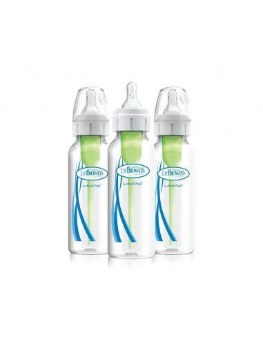 DR BROWN'S Μπιμπερό Πλαστικό με Στενό Λαιμό Options (Σ.Λ.) 250ml (3 τεμ.)