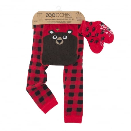 ZOOCCHINI Grip+Easy Crawler Pants & Socks Set – Silas the Sloth