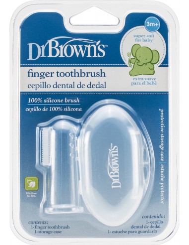 DR BROWNS Βρεφική δακτυλική οδοντόβουρτσα σιλικόνης