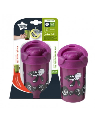 TOMMEE TIPPEE No Knock Cup 300ml με Καπάκι 18m+ Purple