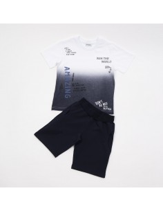 TRAX ΣΕΤ ΜΟΥΣΤΑΡΔΙ ΒΕΡΜΟΥΔΑ/ΧΑΚΙ T-SHIRT