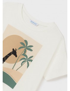 MAYORAL Μπλούζα Κοντομάνικη Στάμπα ECOFRIENDS Εκρού 2
