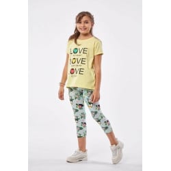 EBITA FASHION Παιδικό Σετ με Κολάν Καλοκαιρινό για Κορίτσι 2τμχ Λευκό