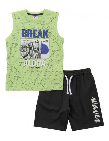 FUNKY FOR BABY Σετ αμάνικο spring green ανθρακί