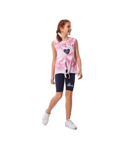 EBITA FASHION Παιδικό Σετ με Κολάν Καλοκαιρινό για Κορίτσι 2τμχ Ροζ