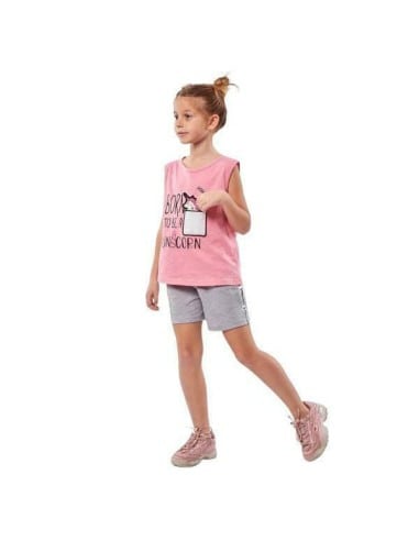 EBITA FASHION Παιδικό Σετ με Σορτς Καλοκαιρινό για Κορίτσι 2τμχ Ροζ
