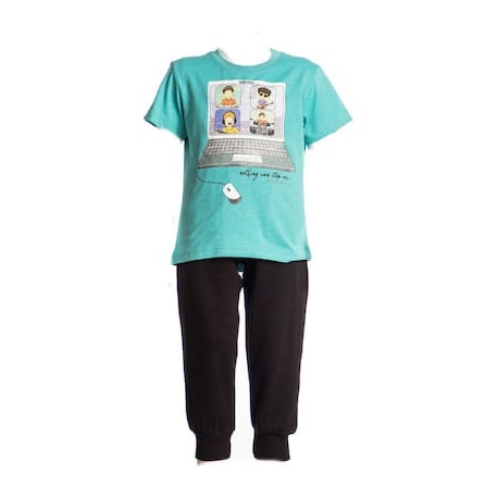 JOYCE Παιδικό Σετ με Παντελόνι Καλοκαιρινό για Αγόρι 2τμχ Γαλάζιο