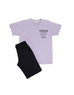 Nek Kids Wear Παιδικό Σετ με Σορτς Καλοκαιρινό για Αγόρι 2τμχ Λιλα