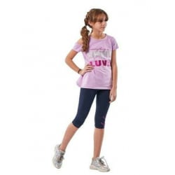 EBITA FASHION Παιδικό Σετ με Κολάν Καλοκαιρινό για Κορίτσι 2τμχ Λιλά
