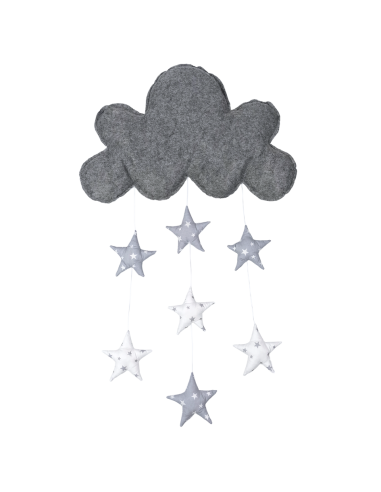 BABY STAR  Διακοσμητικό Μόμπιλε Σύννεφο Γκρι