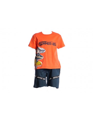 JOYCE Παιδικό Σετ με Παντελόνι Καλοκαιρινό για Αγόρι 2τμχ Πορτοκαλί