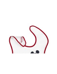 INTERBABY Σαλιάρα Πλαστική Με Velcro Mickey Red 2τμχ 2