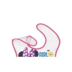INTERBABY Σαλιάρα Πλαστική Με Velcro Mickey Pink 2τμχ 2