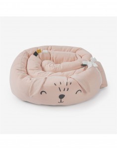 MINENE Πολυχρηστικό Μαξιλάρι – Snuggly Snake Cotton Antique Pink Bear