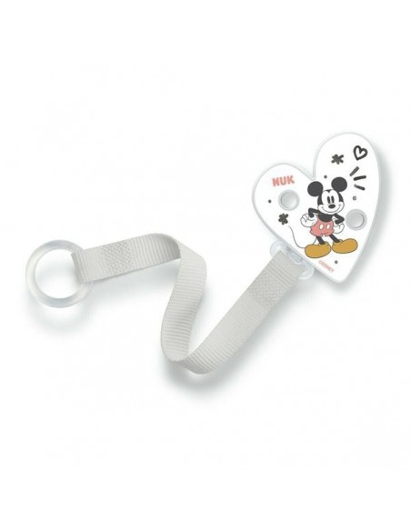 NUK Κορδέλα Πιπίλας Disney Mickey Λευκό Γκρι