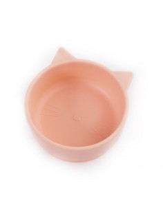 BABYWISE Μπολ Σιλικόνης Γατούλα Honey Peach