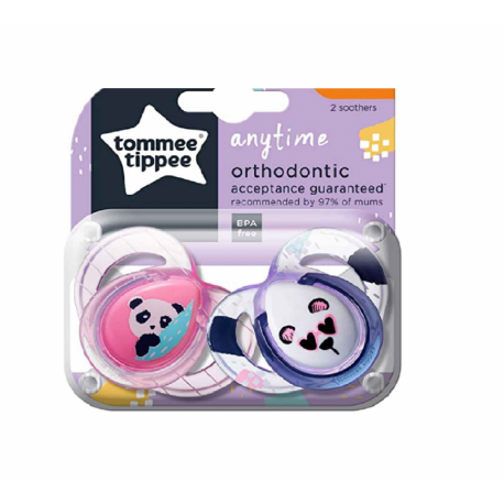 TOMMEE TIPPEE Πιπίλα Σιλικόνης Anytime Soother 6-18m Girl