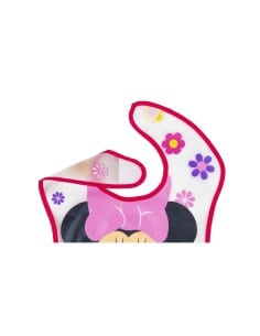 INTERBABY Σαλιάρα Πλαστική Με Velcro Minnie 2τμχ 2