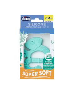 CHICCO Κρίκος Οδοντοφυϊας Σιλικόνη Neutral Σιέλ 2m+ 2
