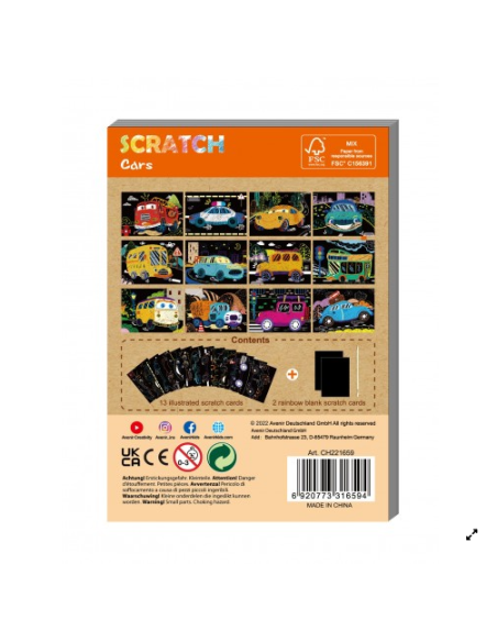 Avenir Mini Scratch Book Cars