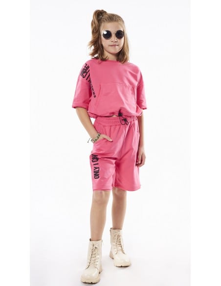 EBITA FASHION Παιδικό Σετ Βερμούδα 2τμχ Κοραλί