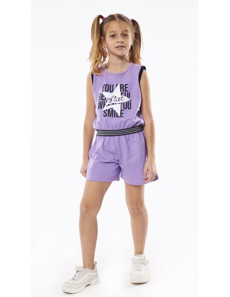 EBITA FASHION Παιδική Ολόσωμο Σορτς Λιλα