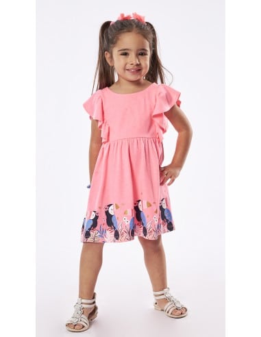 EBITA FASHION Παιδικό Φόρεμα Κοντομάνικο Ροζ