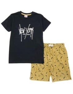 FUNKY FOR BABY Παιδικό Σετ Βερμούδα Μαύρο Ώχρα