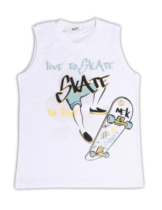 NEK KIDSWEAR Παιδικό Σετ Βερμούδα Μακό 2τμχ Λευκό 2